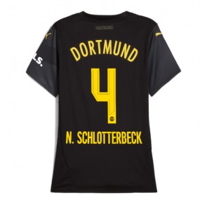 Billiga Borussia Dortmund Nico Schlotterbeck #4 Bortatröja Dam 2024-25 Kortärmad